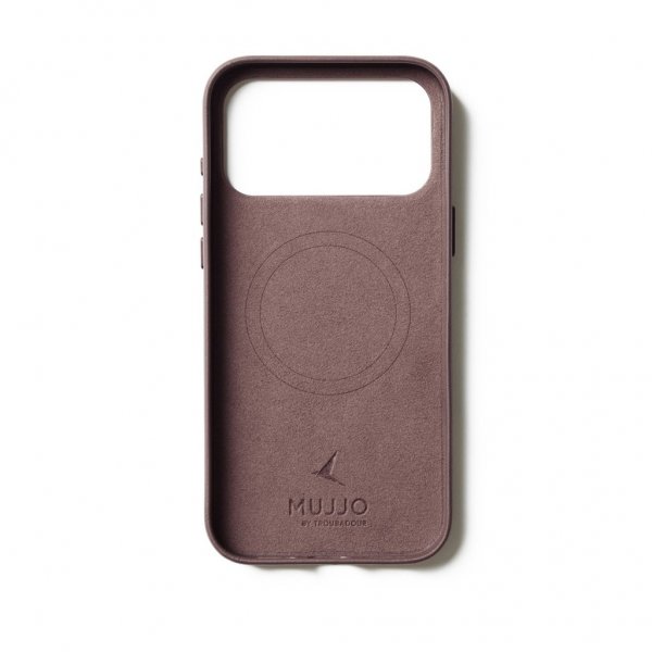 Mujjo iPhone 17 Pro Max Cover Full Leather Case MagSafe Bronze Red