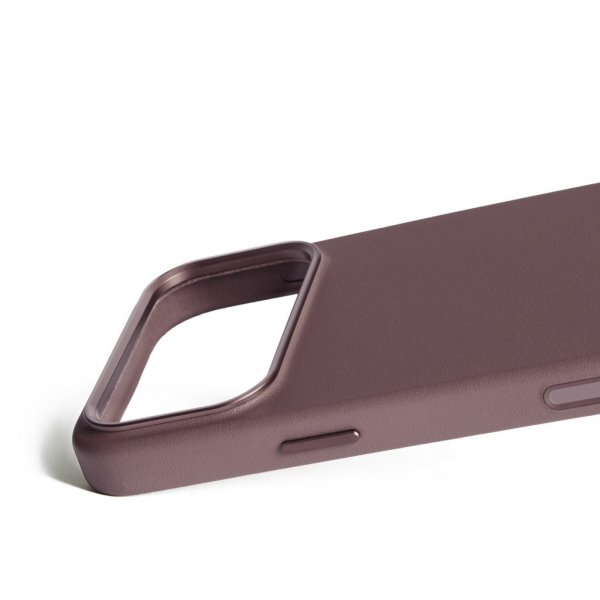 Mujjo iPhone 17 Pro Max Cover Full Leather Case MagSafe Bronze Red