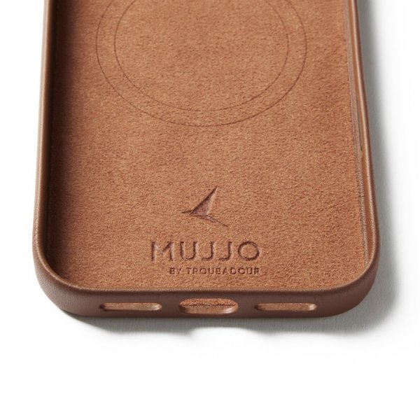 Mujjo iPhone 17 Pro Max Cover Fuld Lædercover MagSafe Tan