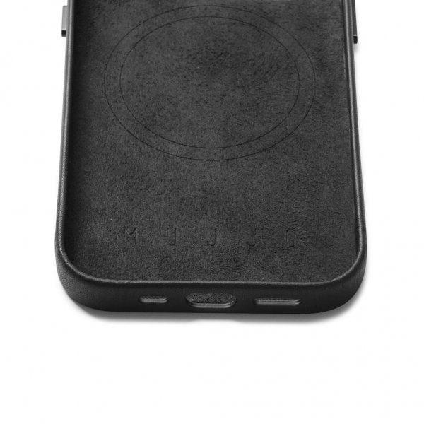Mujjo iPhone 14 Cover Fuld Læder MagSafe Monaco Blue