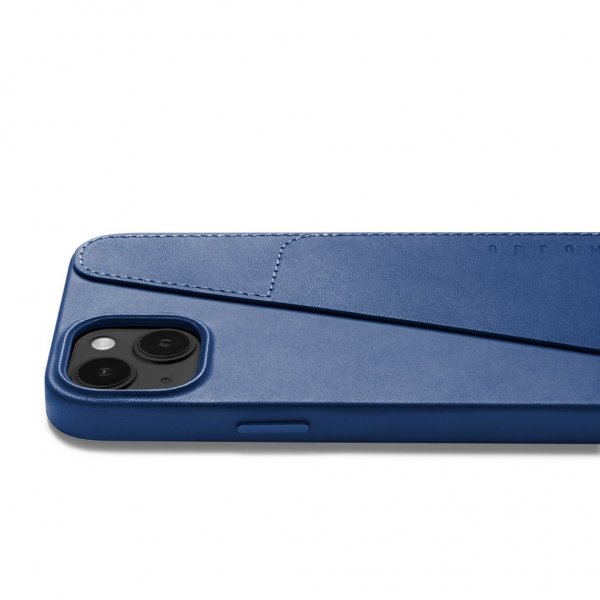 Mujjo iPhone 14 Plus Cover i fuldlæder med kortholder Tan