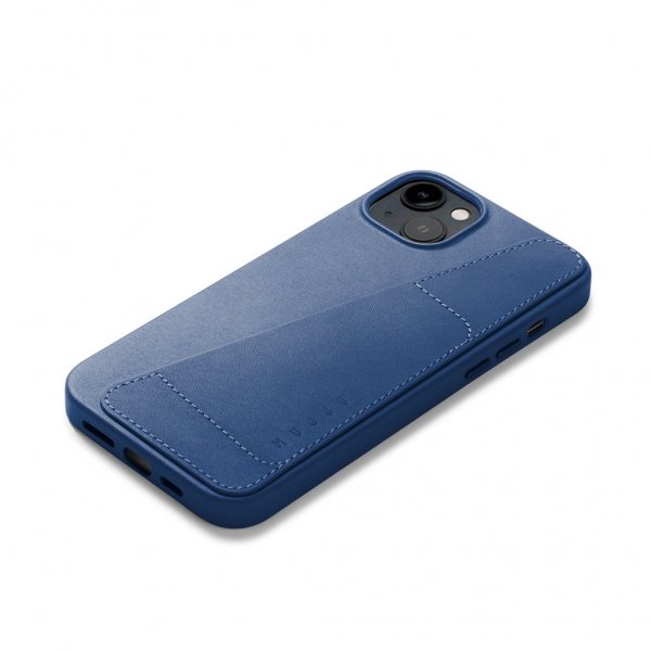 Mujjo iPhone 14 Plus Cover i fuldlæder med kortholder Tan