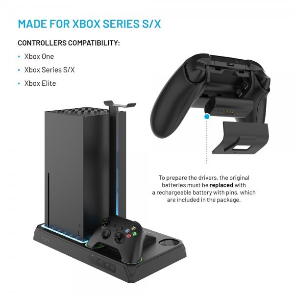 Fast Multifunktionel Dockingstation til Xbox Series X/Series S Sort