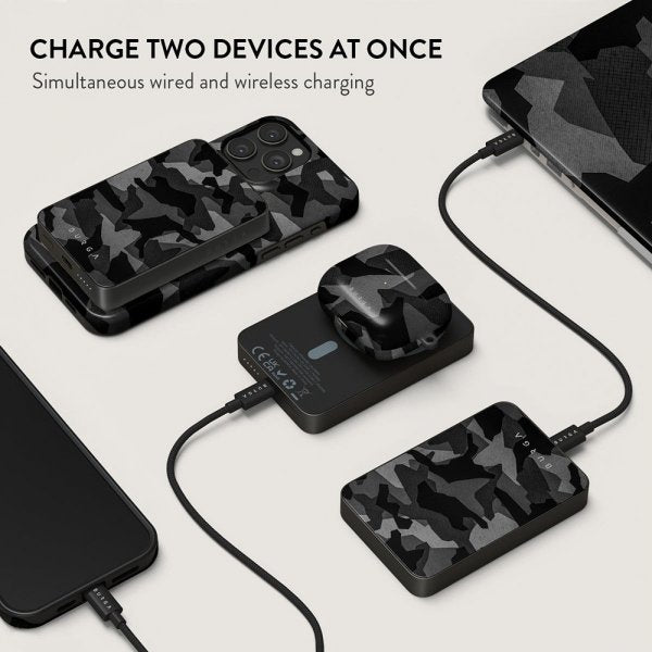 Burga Powerbank MagSafe 5000 mAh Night Black Camo Metalgrafit