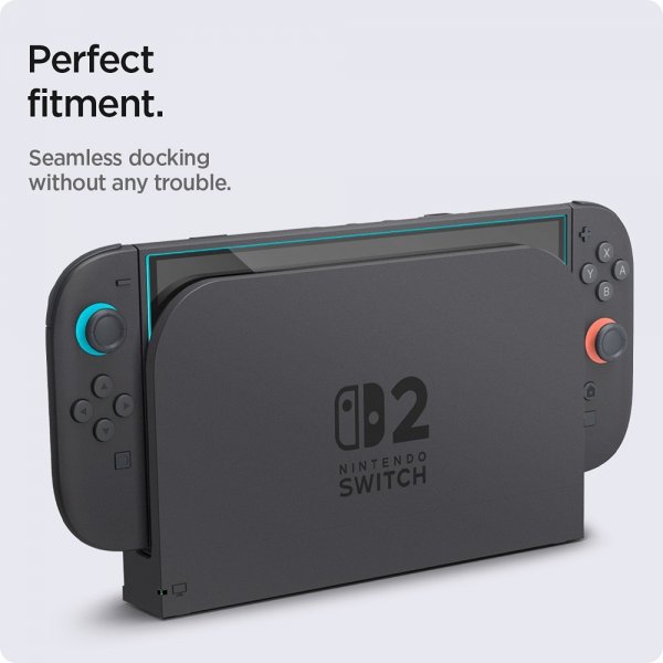 Spigen Nintendo Switch 2 Skærmbeskyttelse GLAS.tR EZ Fit 2-pak