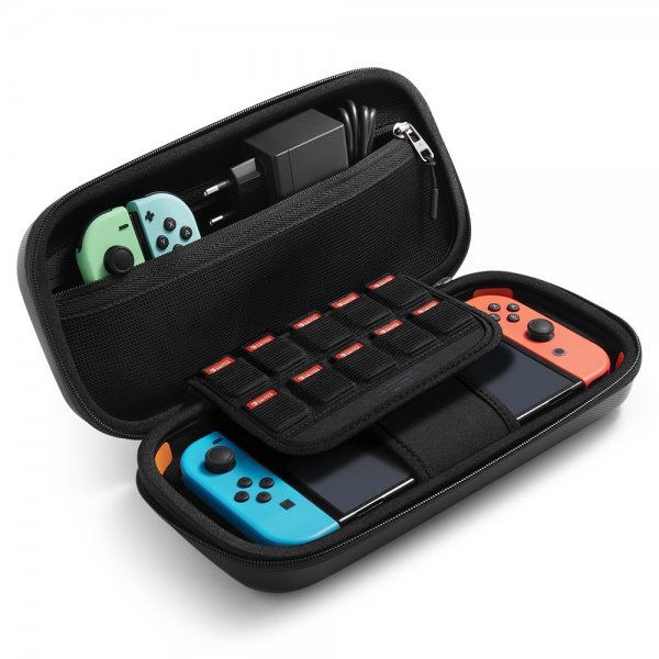 Spigen Nintendo Switch/Switch OLED Etui Rugged Armor Pro Sort