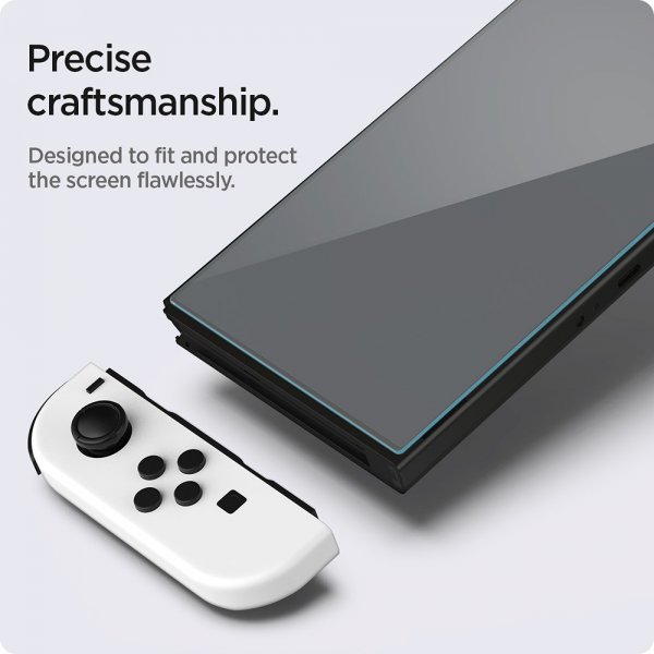 Spigen Nintendo Switch OLED Skærmbeskytter GLAS.tR EZ Fit 2-pak