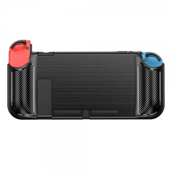 Nintendo Switch skal børstet kulfibertekstur sort