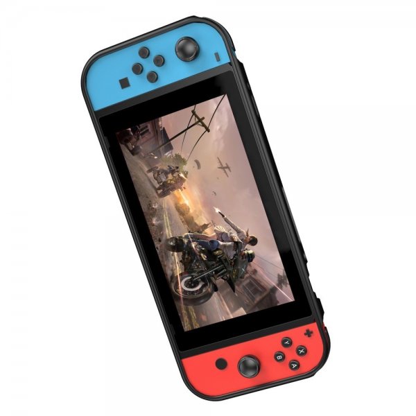 Nintendo Switch skal børstet kulfibertekstur sort