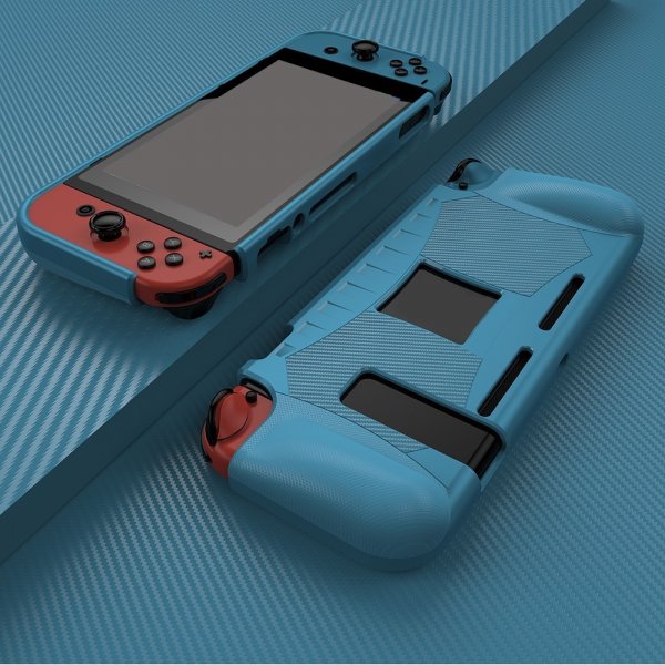 Nintendo Switch Cover Kulfibermønster Blå