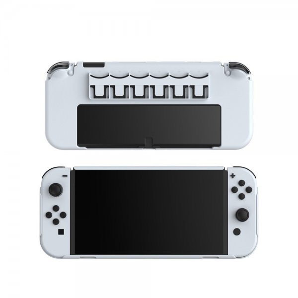 Dobe Nintendo Switch Cover med Stativ 6 Spillefag Hvid
