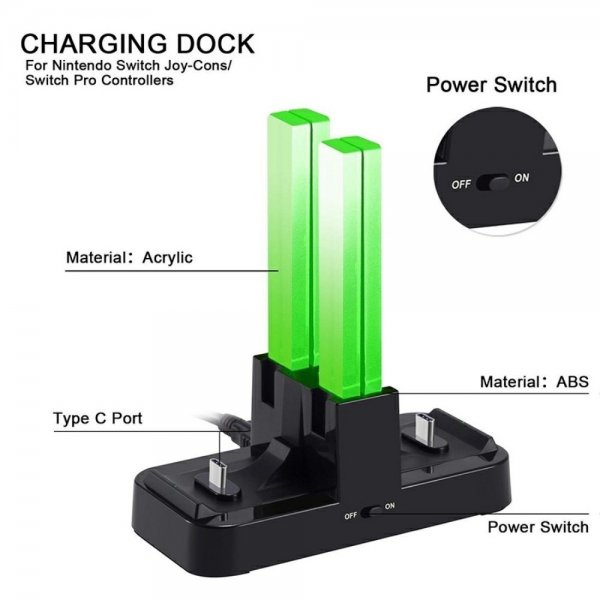 Dobe Nintendo Switch Spilcontroller Opladningsdock