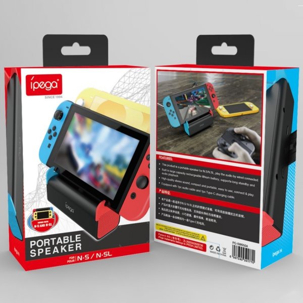 Ipega Nintendo Switch/Switch Lite Højttaler med indbygget Stativ