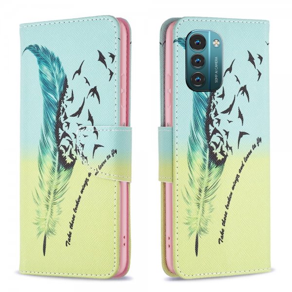 Nokia G11/G21 Etui Motiv Fjer og Fugle