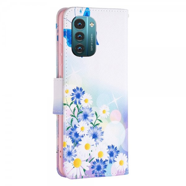 Nokia G11/G21 Cover Motiv Sommerfugle og Blomster