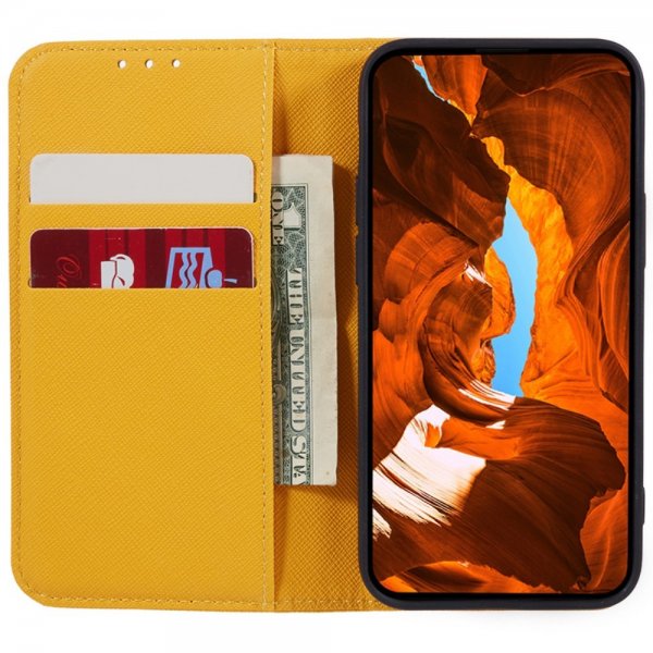 Nokia G42 Etui med Kortlomme Flip Gul