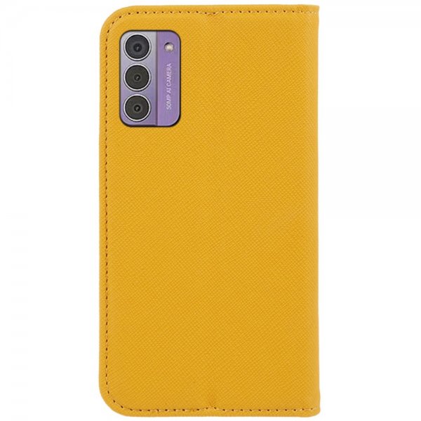 Nokia G42 Etui med Kortlomme Flip Gul