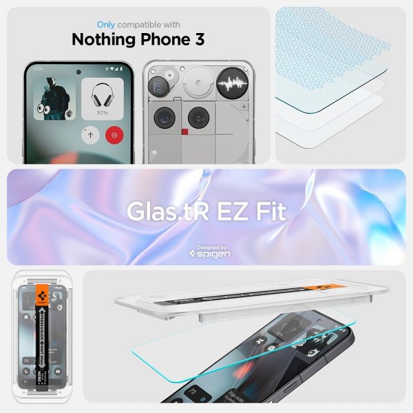 Spigen Nothing Phone 3 Skærmbeskyttelse GLAS.tR EZ Fit 2-pak