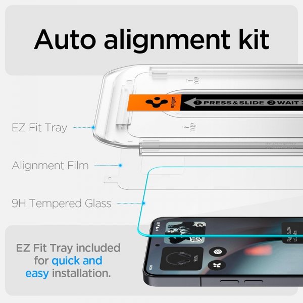 Spigen Nothing Phone 3 Skærmbeskyttelse GLAS.tR EZ Fit 2-pak