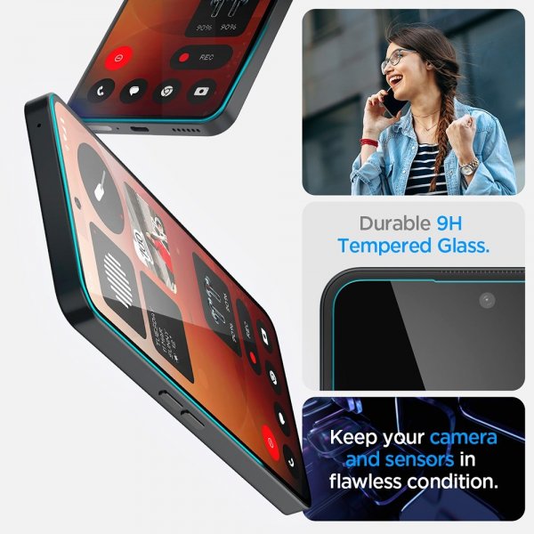 Spigen Nothing Phone (3a)/Phone (3a) Pro Skærmbeskyttelse GLAS.tR EZ Fit