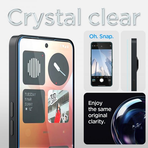 Spigen Nothing Phone (3a)/Phone (3a) Pro Skærmbeskyttelse GLAS.tR EZ Fit