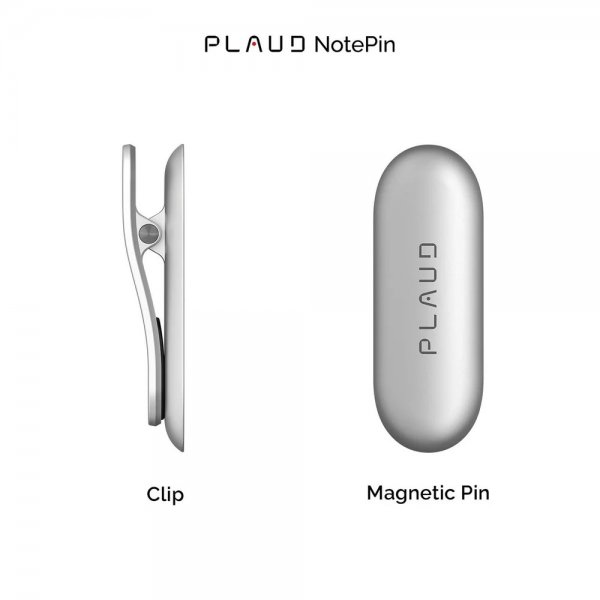 Plaud NotePin klemme og magnetisk stift Cosmic Gray