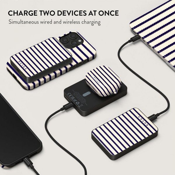 Burga Powerbank MagSafe 5000 mAh Old Money Metalgrå