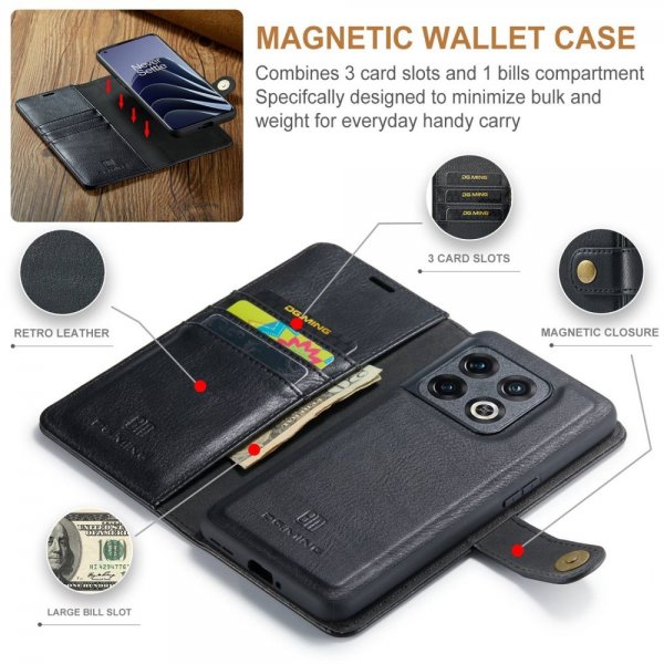 Dg.Ming OnePlus 10 Pro Cover med Aftageligt Cover Sort