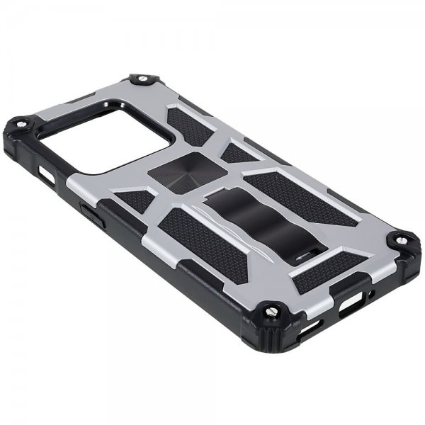 OnePlus 10 Pro Cover med Metalplade Standerfunktion Sølv