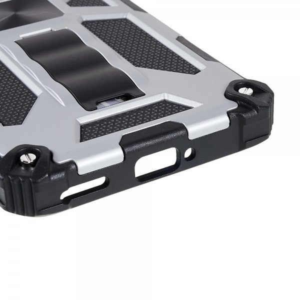 OnePlus 10 Pro Cover med Metalplade Standerfunktion Sølv