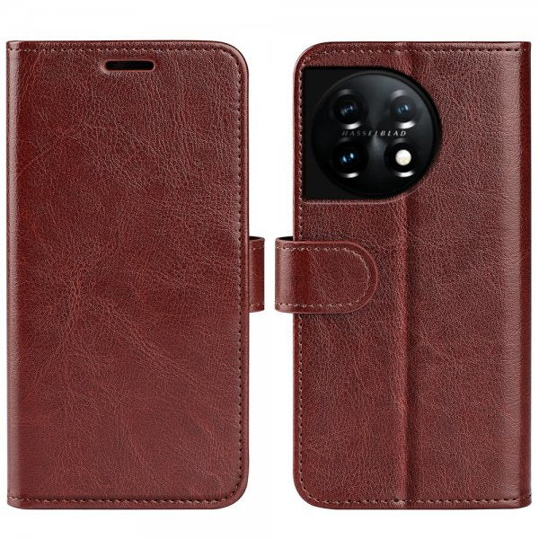 OnePlus 11 Etui Lædertekstur Brun