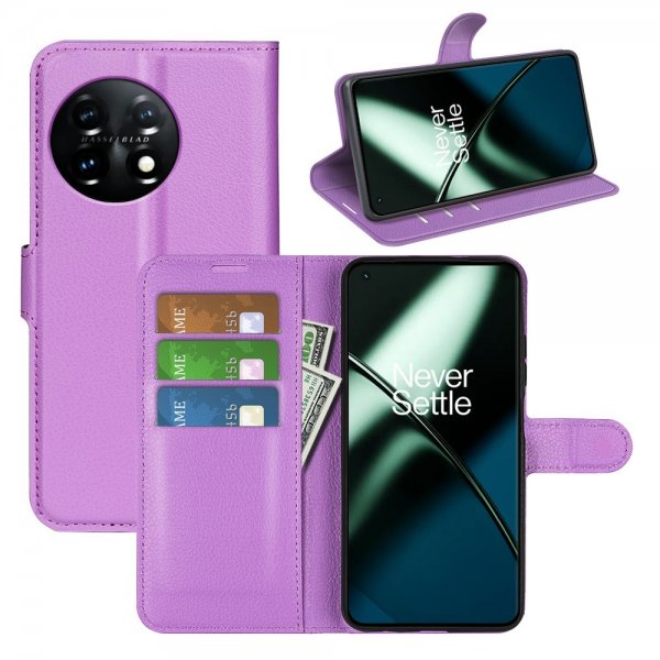 OnePlus 11 Cover Litchi Lilla