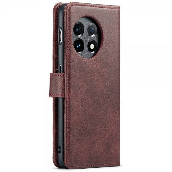 Dg.Ming OnePlus 11 Etui med Aftageligt Cover Rød
