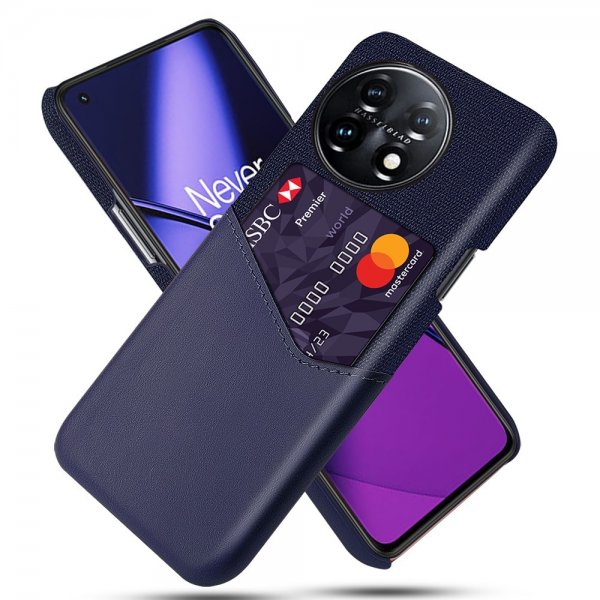 OnePlus 11 Cover Kortplads Stof Blå