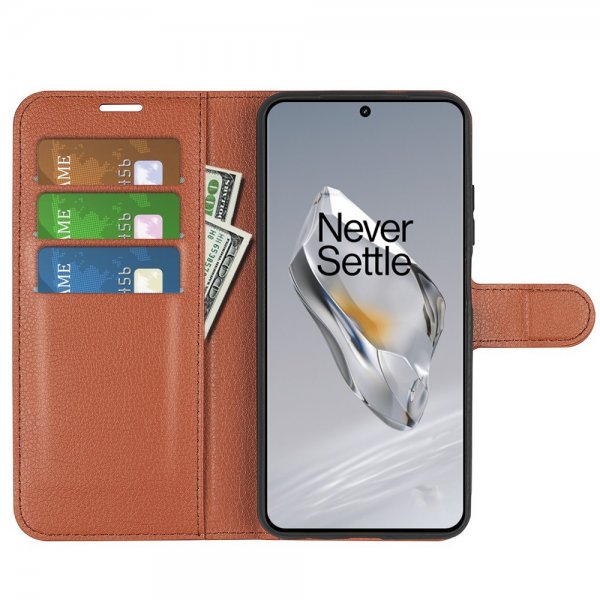 OnePlus 12 Cover Litchi Brun