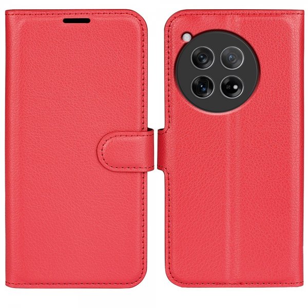 OnePlus 12 Cover Litchi Rød