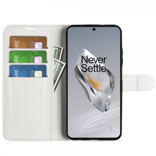 OnePlus 12 Cover Litchi Hvid