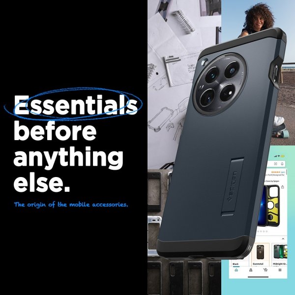 Spigen OnePlus 12 Cover Tough Armor Metal Slate
