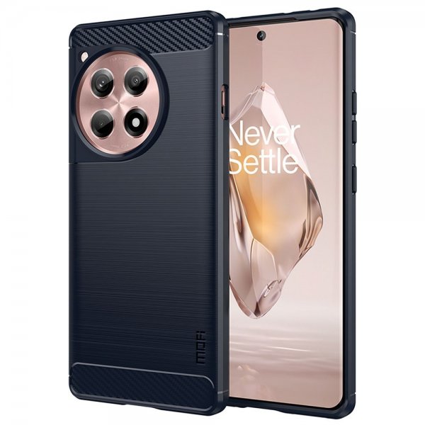 Mofi OnePlus 12R Cover Børstet Kulfibertekstur Blå