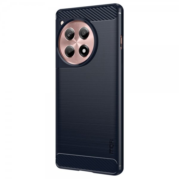 Mofi OnePlus 12R Cover Børstet Kulfibertekstur Blå