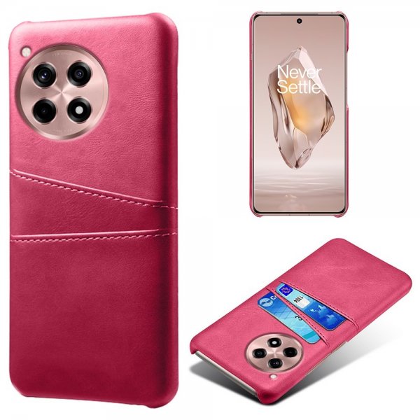 OnePlus 12R Cover med to kortlommer Magenta