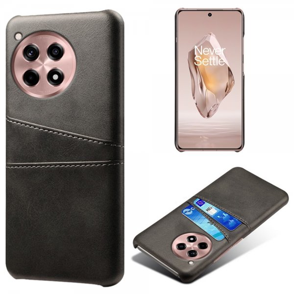OnePlus 12R Cover med to Kortlommer Sort