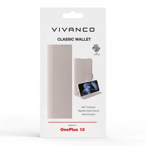 Vivanco OnePlus 13 Cover Classic Wallet Taupe