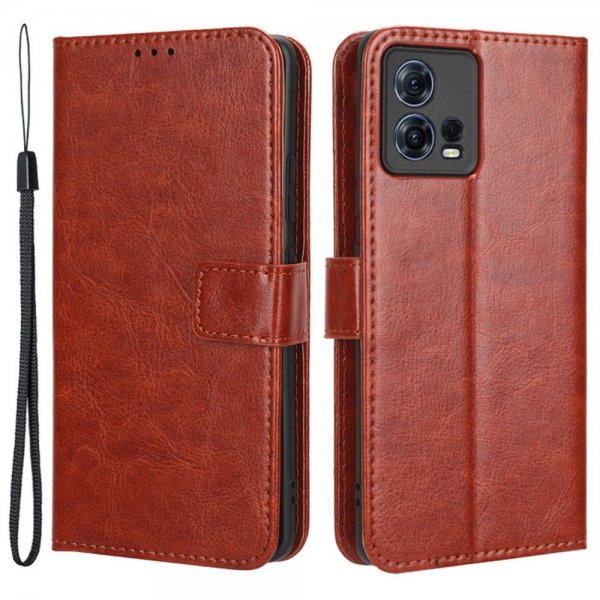 Motorola Edge 30 Fusion Cover Lædertekstur Brun