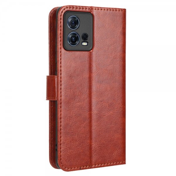 Motorola Edge 30 Fusion Cover Lædertekstur Brun