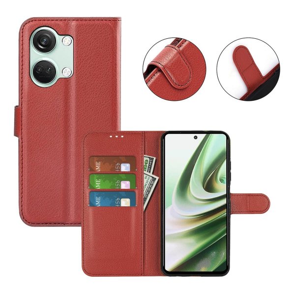 OnePlus Nord 3 Cover med Stativ Brun