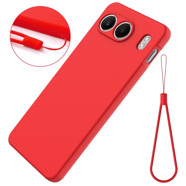OnePlus Nord 4 Cover med Rem Silikone Rød