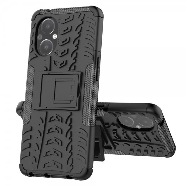 OnePlus Nord N20 5G Cover Dækmønster Stativfunktion Sort