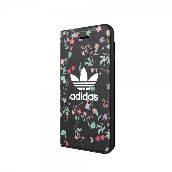 Adidas iPhone 6/6S/7/8/SE Cover OR Booklet Case AOP FW18 Blomster Sort