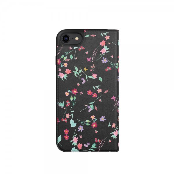 Adidas iPhone 6/6S/7/8/SE Cover OR Booklet Case AOP FW18 Blomster Sort